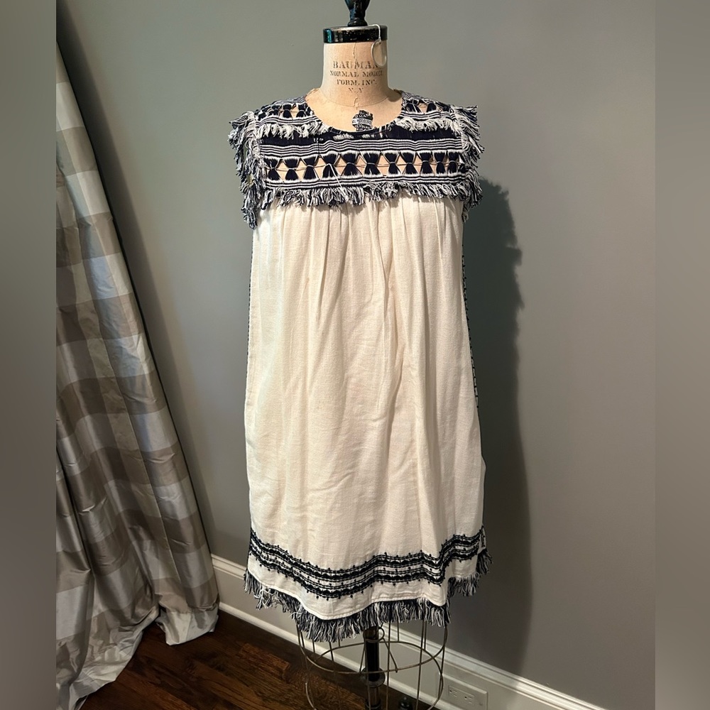 Sea New York cream with navy trim dress